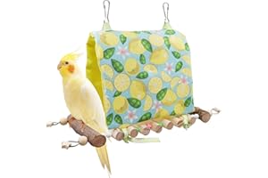 Oooct Bird Parrot Nest with Stand Perch, Bird Swing Hammock, Bird House Bed, Bird Cage Accessories, Hanging Bird Tent Habitat, Suitable for Small Medium Parrots Parakeets Love Birds