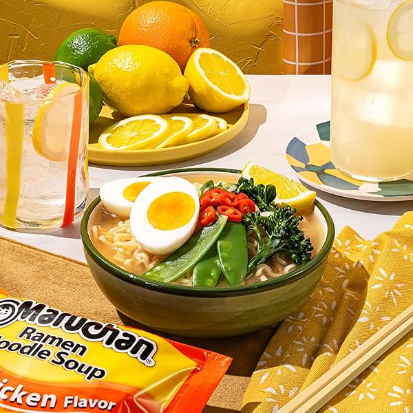 MARUCHAN RAMEN CHICKEN, INSTANT RAMEN NOODLES, READY TO EAT MEALS, 3 OZ, 24 COUNT