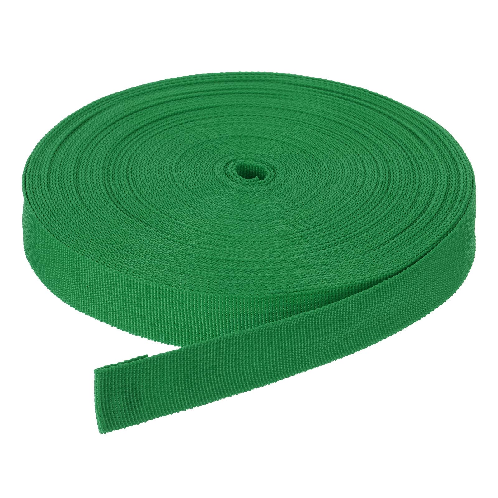 DMiotech 25 Yard x 1 Inch Width Nylon Webbing Strap Poly Flat Webbing Strapping for DIY Craft Backpack Strapping, Sewing, Outdoor Gear Repair, Green