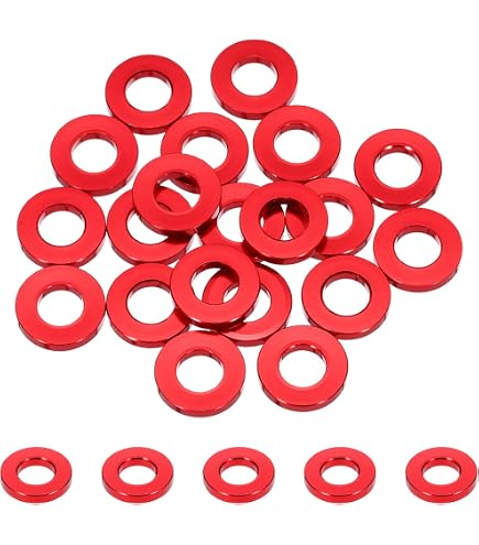 Lot De 20 Rondelles Fraisées Coniques M8 – Diamètre 8 Mm, Rouge, Pour Vis RC, FPV Ou PC