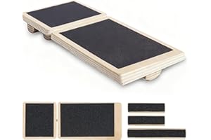 TUAKIMCE One-Legged Balance Board, Ankle Trainer, Foot Trainer Wood, Physiotherapy Tools, Increase Foot Strength and Stabilit