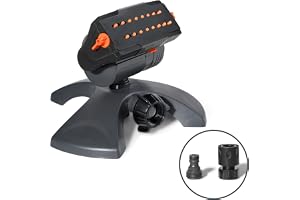 Diivoo Mini Turbo Oscillating Sprinkler, Garden Sprinkler with Large Base, Water Sprinkler for Yard, Adjustable Width, Range