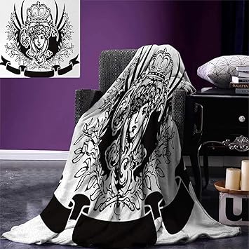 Amazon Com Queen Digital Printing Blanket Retro Vintage Ornate