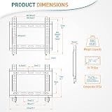 ELIVED Fixed TV Wall Bracket Ultra Slim 23-42in VESA 75x75-200x200 view 7
