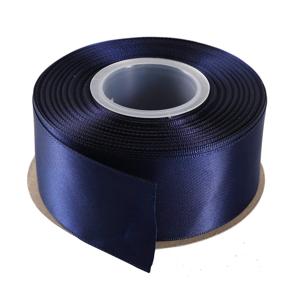ITIsparkle 38mm Double Faced Satin Ribbon 22 Meters-Roll Set for Gift Wrapping Party Favor Hair Braids Hair Bow Baby Shower Decoration Floral Arrangement Craft Supplies, Navy Ribbon