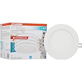 SYLVANIA LED 6" Slim Microdisk Recessed Downlight Junction Box, 16W, CCT 5 Color Selectable, 2700K/3000K/3500K/4000K/5000K, 1200 Lumens, Dimmable - 4 Pack (61406)