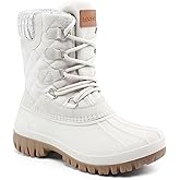 LOCFIR Women Winter Snow Boots | Waterproof Shell | Warm Duck Boots
