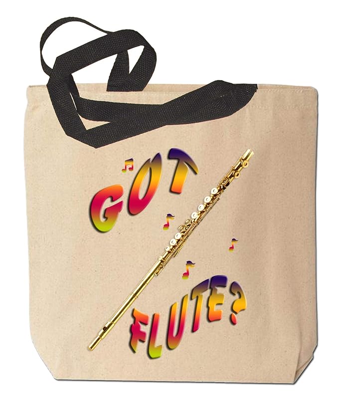 Got Flute? Personalized Musician's Tote Bag Handmade