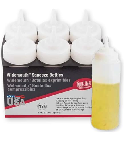 Amazon.com: TableCraft C11663C White 16 Oz. Wide Squeeze Dispenser