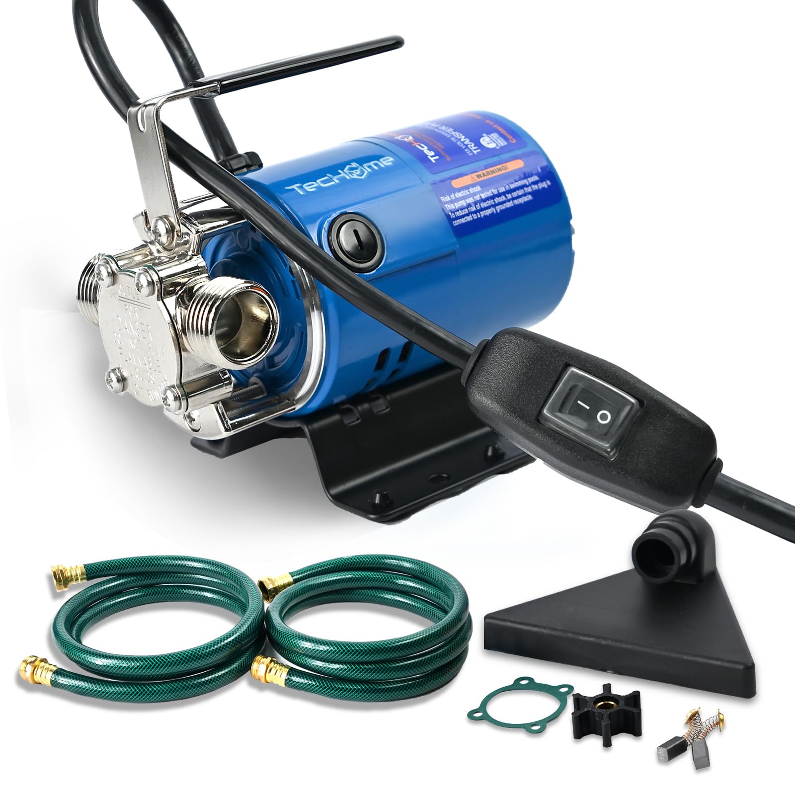 Photo 1 of Water Transfer Pump, 115V 1/10 HP 330 GPH Electric Utility Pump?With ON/OFF Switch And 2 * 6 Feet Water Hoses Kit.