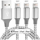 Bkayp Apple MFi Certified iPhone Charger 3pack 10FT Long Lightning Cable Fast Charging High Speed Data Sync USB Cable Compati