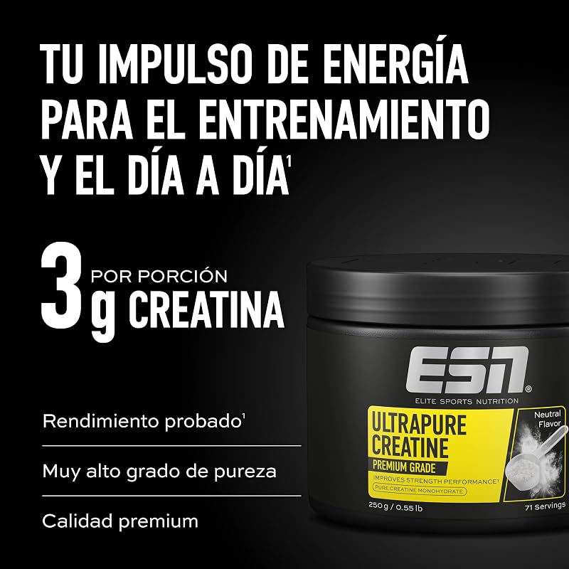Ultrapure Creatine Monohydrate, Cereza fresca, 250 g, 62 raciones