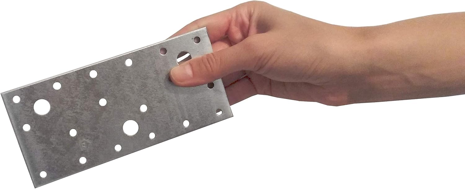 Flat Repair Connecting Joining Plate Galvanised Heavy Duty Metal Steel Sheet 5.91"x 2.76"x 0.1" (150 x 70 x 2.5mm) Pack of 10pcs - Image 5