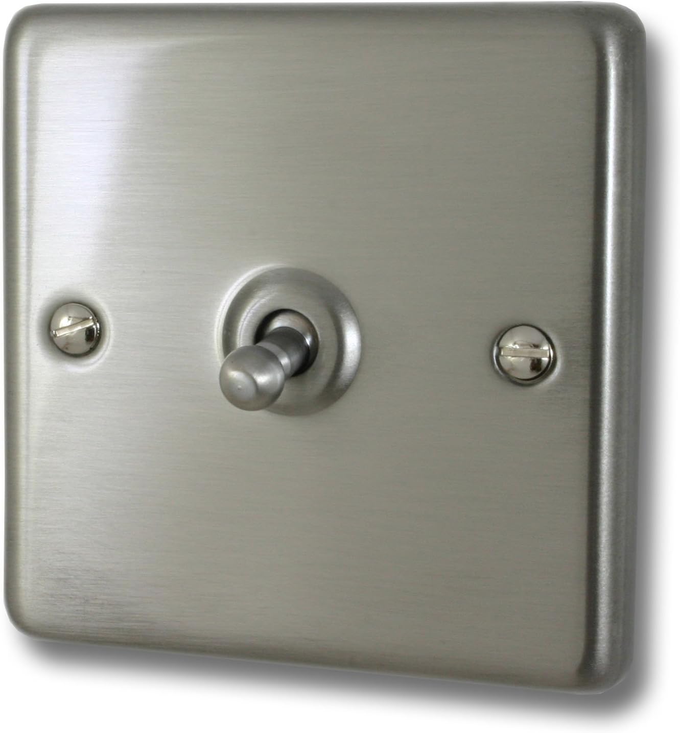 G&H Brassware CSS281 Brushed Steel Toggle Light Switch 2Way 1 Gang