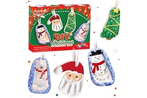 Loisirs créatifs de Noël pour enfants – Décorations de sapin de Noël à faire soi-même – Kits d'ornements en argile séchée à l