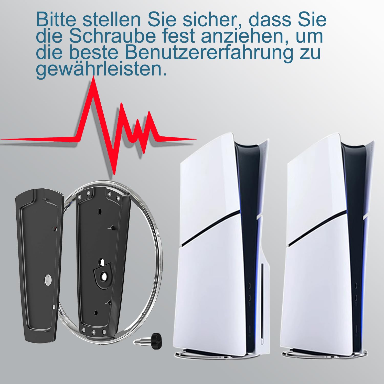BYZANDQI Vertikaler Standfuß für PS5 / PS5 Pro / PS5 Slim Konsole 7