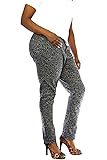 Jeans Colony Women's Plus Size Leopard Cheetah Animal Print Stretch Twill Jeans Skinny Pants