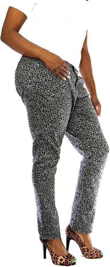 grey leopard print jeans