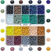 Glass Beads for Jewelry Making, 2000pcs Faceted Rondelle Crystal Beads 4MM Multicolored Spacer Beads for Bracelets Necklace Earrings DIY Beading Crafts