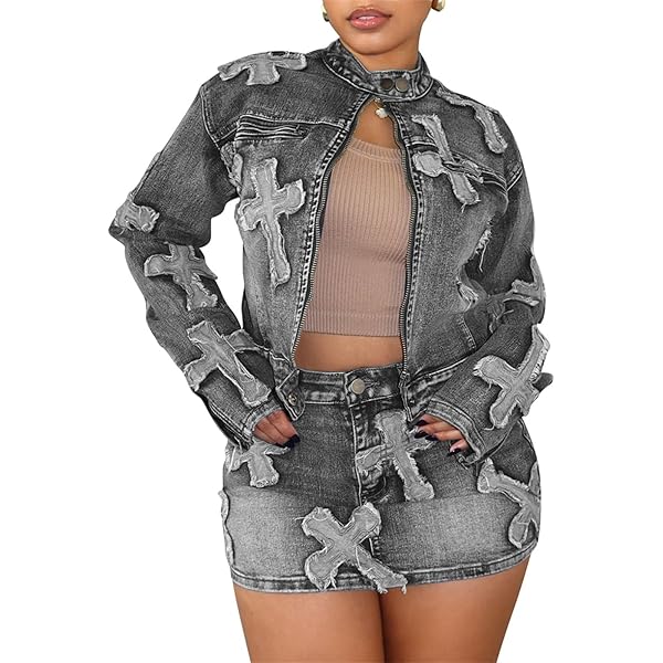 Amazon.com: KANSOON Denim Outfit for Women 2 Piece Long