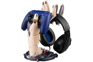 Grupo Erik Cyberpunk Gaming Controller Holder | Gaming Headset Stand | Gaming Stuff & Gaming Room Decor | Controller Stand Perfect for Gamer Gifts | 6.3 x 7.9 x 10.8 in