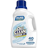 OxiClean White Revive Laundry Whitener and Stain Remover Liquid, 50 fl oz