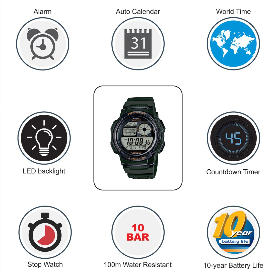 casio d080 youth series digital watch