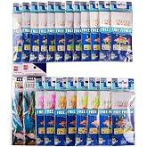 Free Fisher 22 Packs Bait Rigs Set, Fishing Bait Rigs,Fishing Rigs with Sharp Hooks,Soft Shrimp Lure Surf Fishing Rigs Fish Skin Feather Hooks for Freshwater