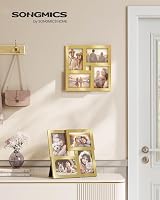 SONGMICS Collage Picture Frame 4x6 Photos 4 Frames Pale Gold RPF025A01 view 2