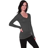 Active Basic Women's Basic Long Sleeve V-Neck Tee