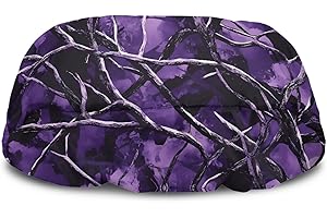 Knextrepoy Camo Hunting Winch Cover Universal Fits for 8500-17500lb, Outdoor Winch Protection Cover, Purple Wood Electric Winches Accessories Decoration