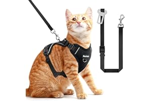 Cat Harness and Leash for Walking, Adjusted in Four Directions and Breathable Cat Harness for Anti Escape That can be Fitted 