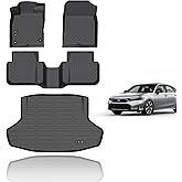 KELCSEECS® All Weather Floor Mats & Cargo Liner for 2026 2025 Honda Civic Hybrid Sedan(Only) Car Mats Trunk Mat Honda Civic Sedan Hybrid Floor Mats Accessories Black