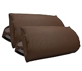 Zero Gravity Chair Set of 2 Replacement Pillow Headrest with Elastic Band, Universal Soft Removable Padded Cushion Head Pillow for Zero Gravity Lounge Chair, Folding Patio Lawn Recliner Chair, Brown