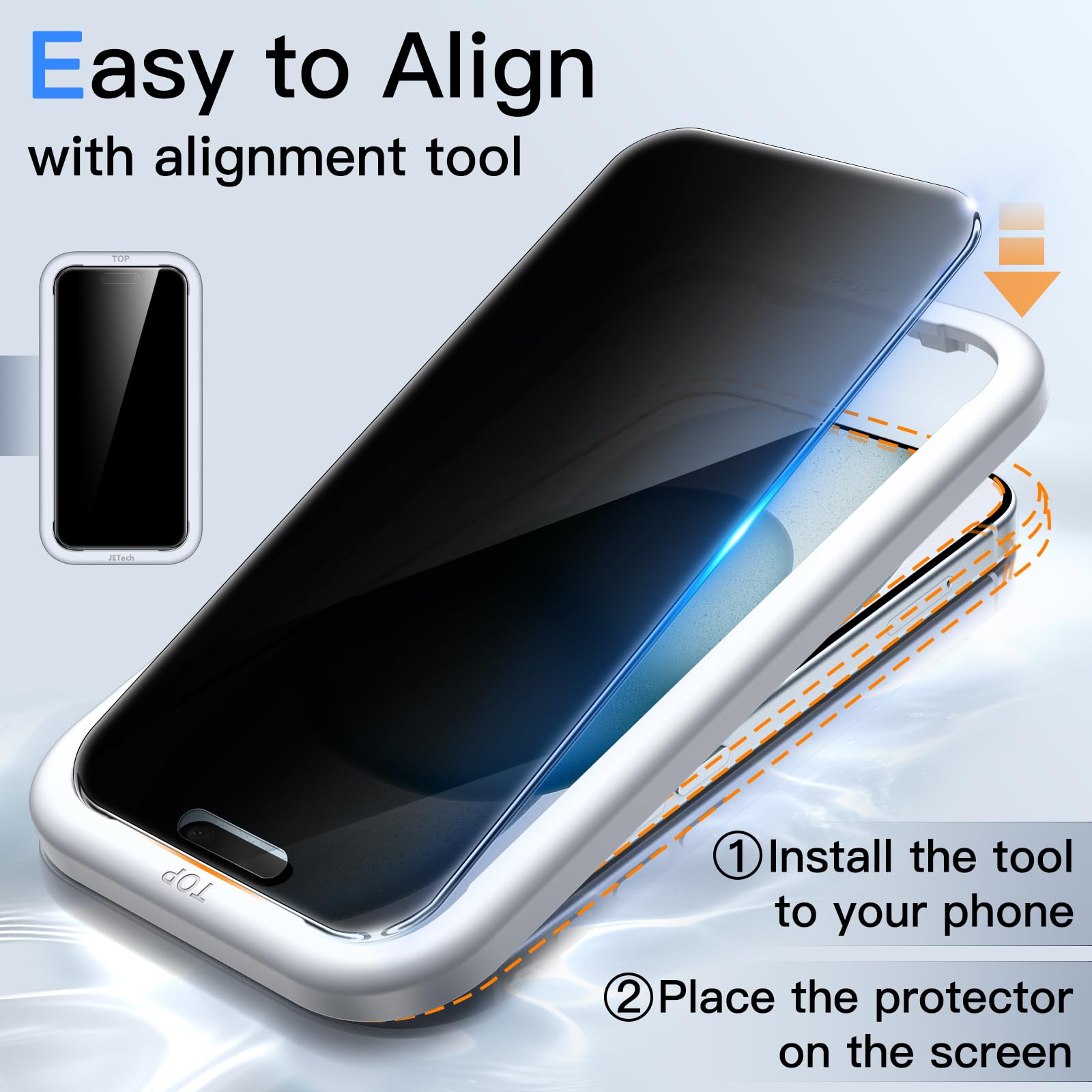 360° Privacy Screen Protector for iPhone 15 / 15 Plus / 15 Pro / 15 Pro Max