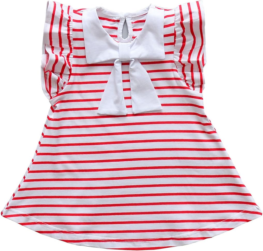 Baby Girl Clothes Infant Princess Dresses Toddler Tops Organic Cotton Tutu Puff Sleeve