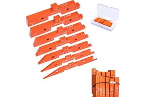 SLIIMU 7pcs Router Table Set Up Bars, Woodworking Setup Bars for Carpentry, Aluminum Precision Setup Blocks Height Gauge Set for Table Saw, Router Table Accessories(Each Block has Different Thickness)