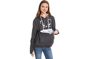 LINYUCHEN Cat Dog Pouch Hoodie Large Pet Pouch Sweatshirt Puppy Kitten Holder Carrier Pullover Top for Women