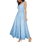 OSTOO Women's 2026 Summer Boho Floral Print Tiered Casual Flowy Long Maxi Dress