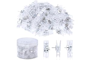 TLKKUE 50 PCS Push Pin Clips for Cork Board, Transparent Push Pins Decorative Thumb Tacks for Cork Board Photos Documents Dra