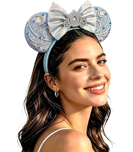 Amazon.com : Bolonar Mouse Ears Sequin Purple Bows Headband  display picture 3