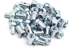 ACROPIX Motorcycle Scooter Brake Cable Wire Solderless Screws with Fitting Buckets Silver Tone - Pack of 20