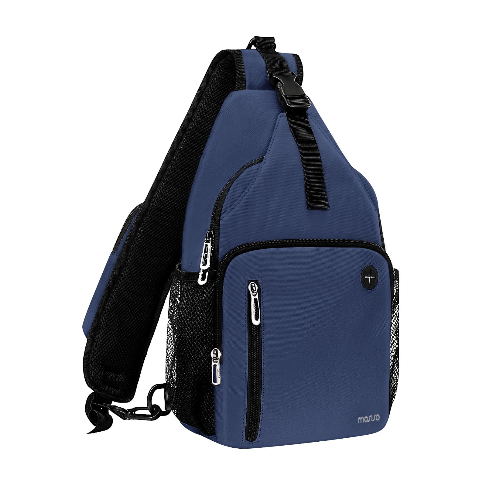 MOSISO Sling Backpack Bag, Crossbody Shoulder Backpack Travel Hiking Daypack Chest Bag with Front Square Pocket&USB Charging Port, Navy Blue — image 1