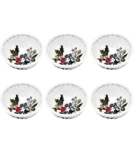 Amazon.com | Portmeirion Holly and Ivy Dinner Plates, Set of 6