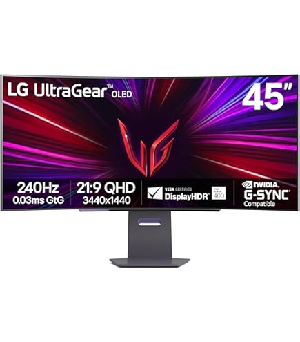 Amazon.com: LG 45GR95QE 45-Inch Ultragear 1440p 240 Hz OLED Curved