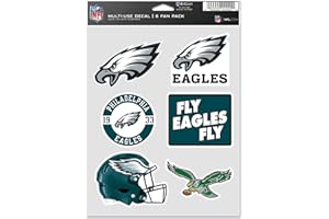 WinCraft Philadelphia Eagles Team Fan 6-Pack Decal Set