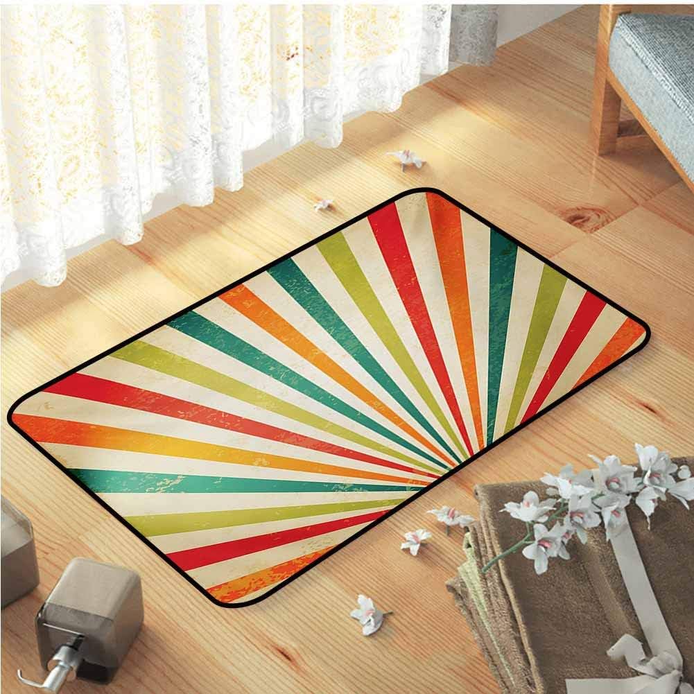Vintage Rainbow Doormat, Vintage Rising Sun