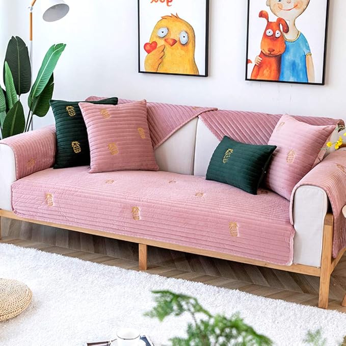 Amazon De Velvet Plusch Sofauberdurf L Form Schnitt Sofa Uberwurf Sofaschoner Couchbezug