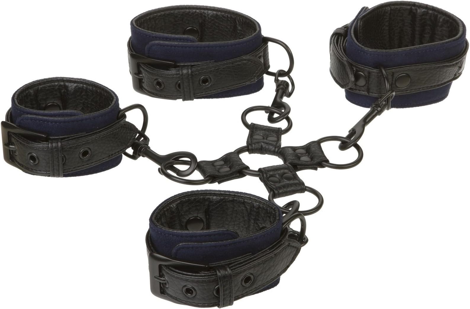 Siam Circus James Deen Black & Blue Hog Tie Restrained 4 Cuffs Easy-to-Use Realistic Suede