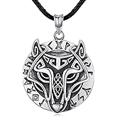 Eusense Viking Jewelry for Men Women Sterling Silver 925 Mjolnir Thors Hammer Pendant Celtic Cross Necklace Wolf Odin Raven Freya Goddess Norse Pagan Compass Vegvisir Yggdrasil Nordic Viking Necklaces Gifts